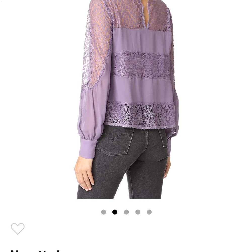 Nanette Lepore Lace lavender blouse size 10